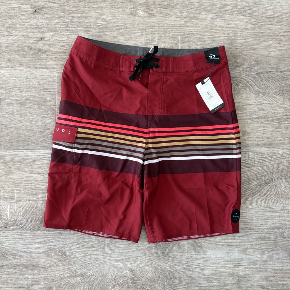 Rip Curl Men's Burgundy Board Shorts Waist 32”